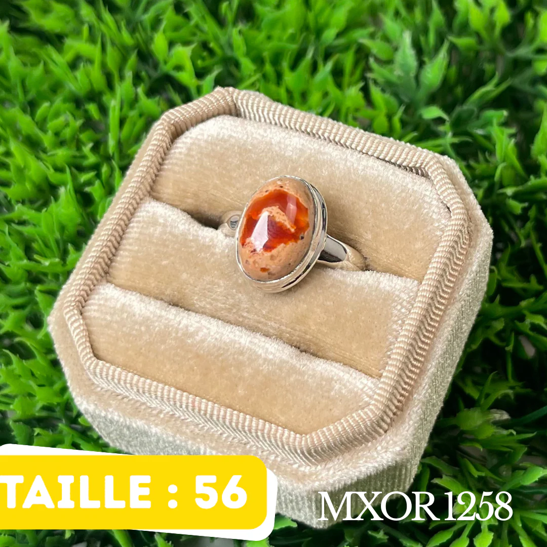 Bague Argent en Opale mexicaine #MXOR 1258