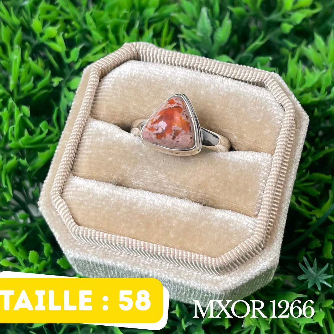 Bague Argent en Opale mexicaine #MXOR 1266