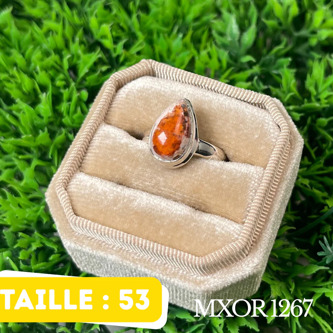 Bague Argent en Opale mexicaine #MXOR 1267