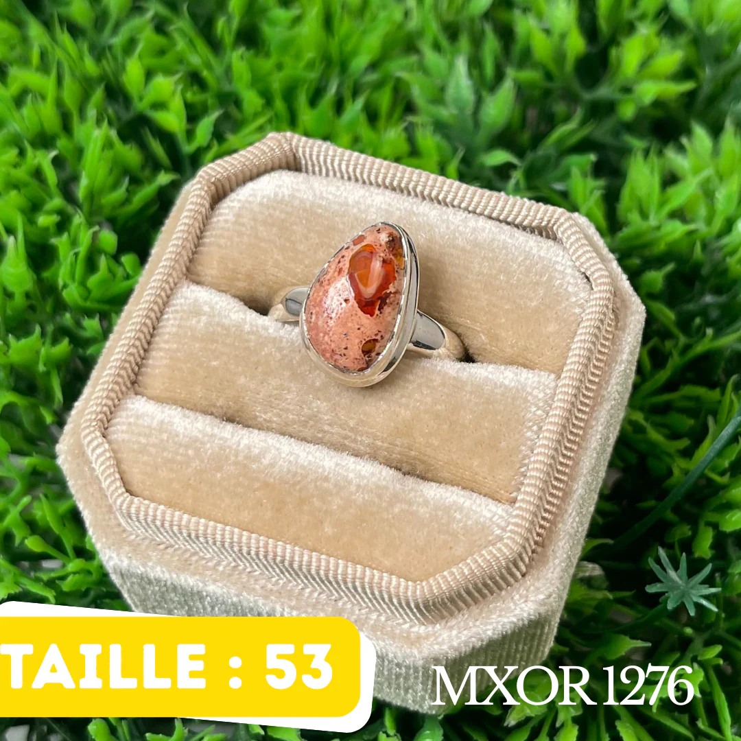 Bague Argent en Opale mexicaine #MXOR 1276