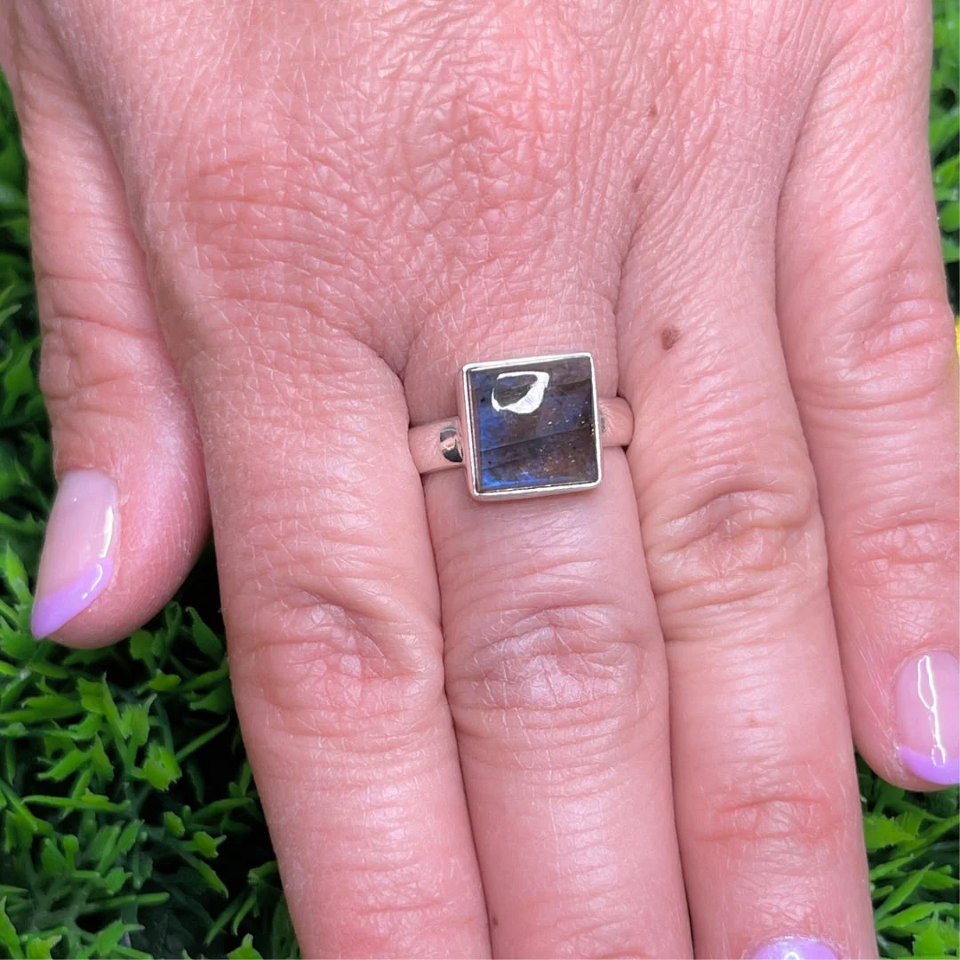 Bague Argent Labradorite Bluefire #212 - Image 2