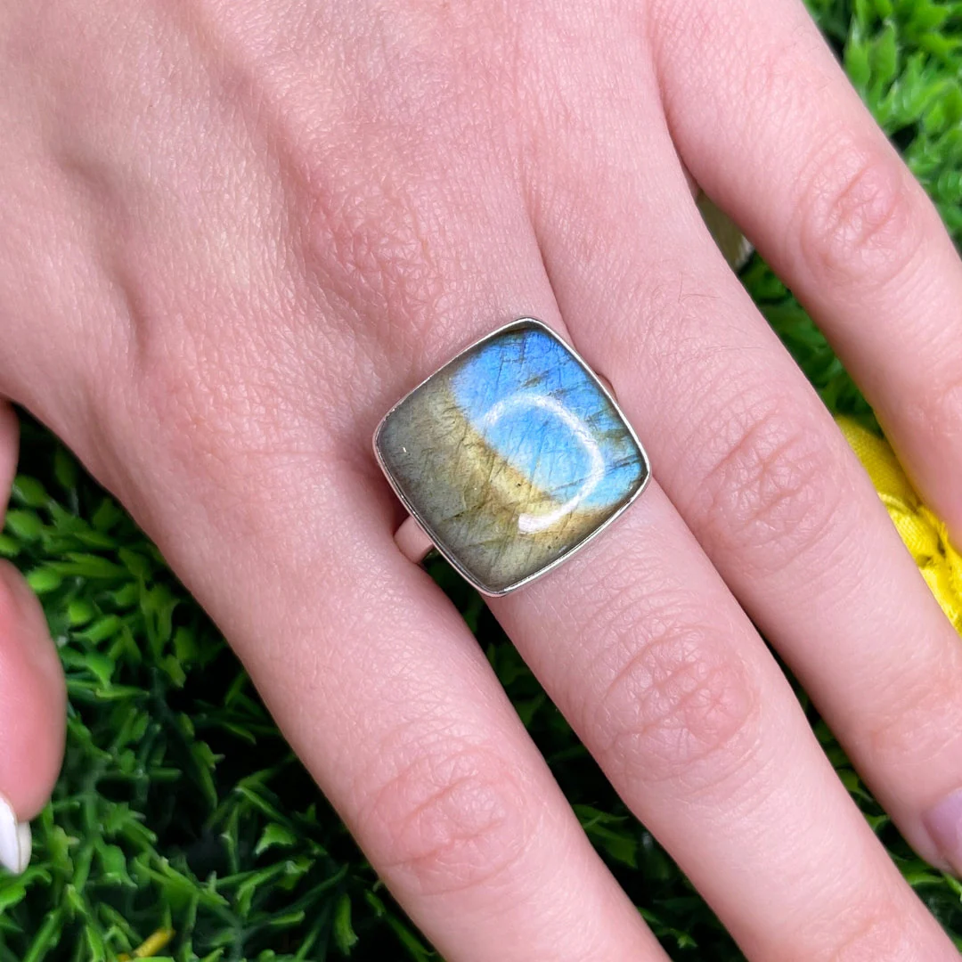 Bague Argent Labradorite Multifire #11 - Image 2