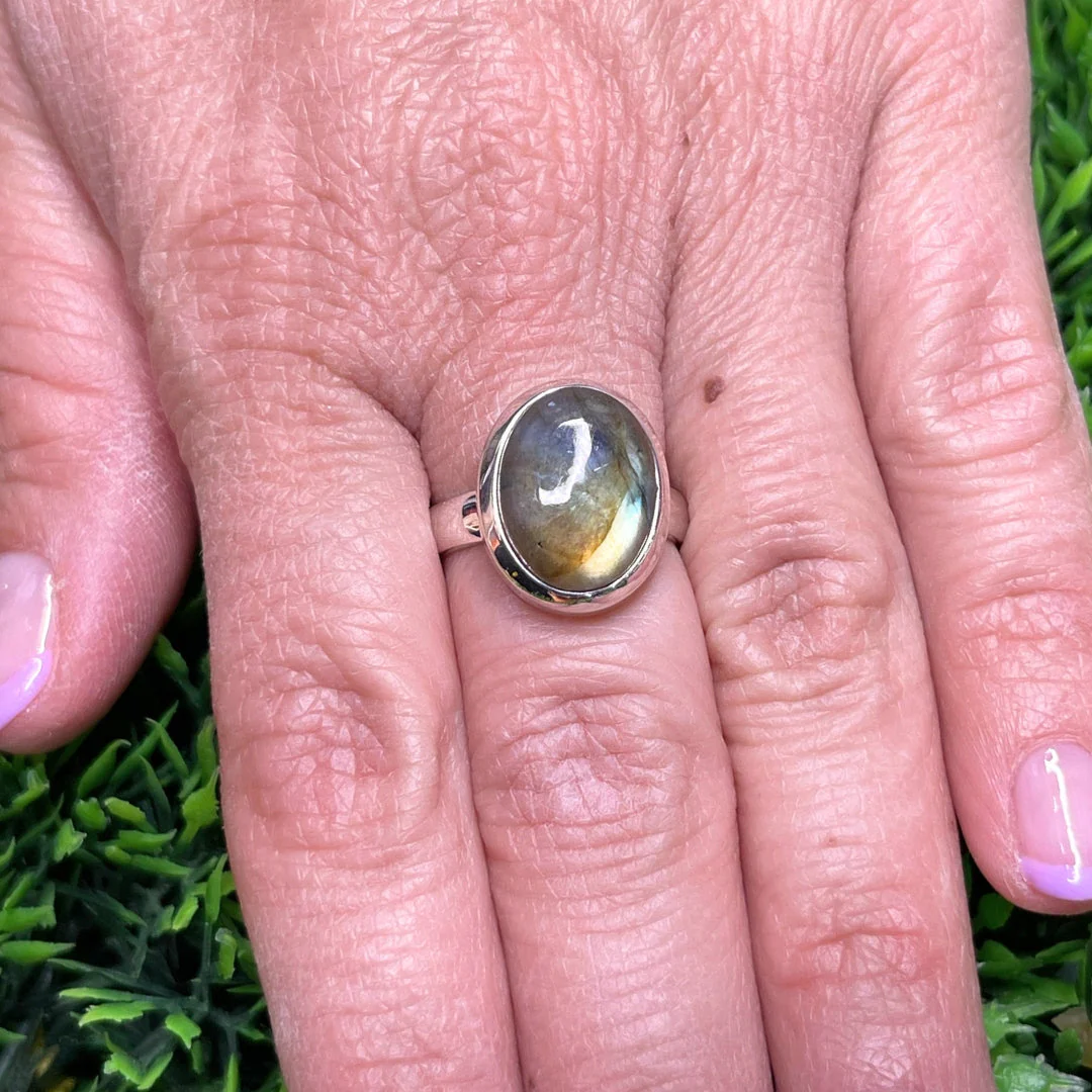 Bague Argent Labradorite Multifire #164 - Image 2