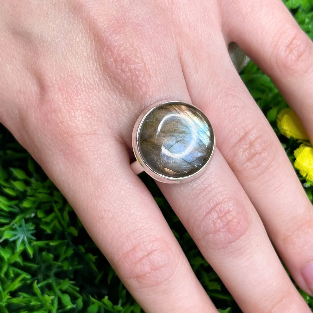 Bague Argent Labradorite Multifire #24 - Image 2