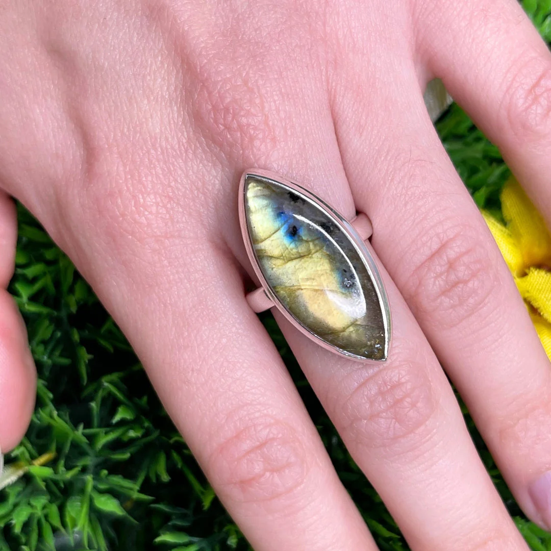 Bague Argent Labradorite Multifire #32 - Image 2