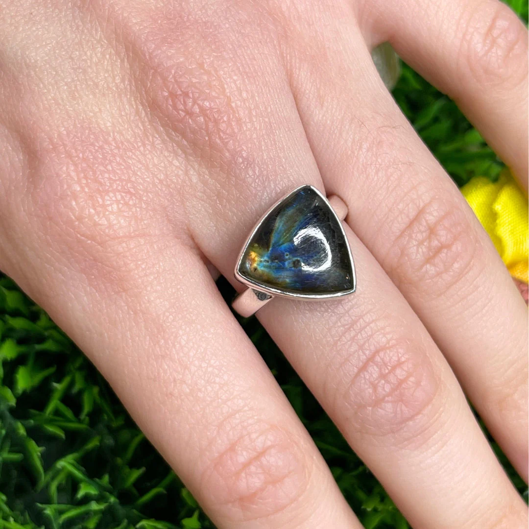 Bague Argent Labradorite Multifire #4 - Image 2