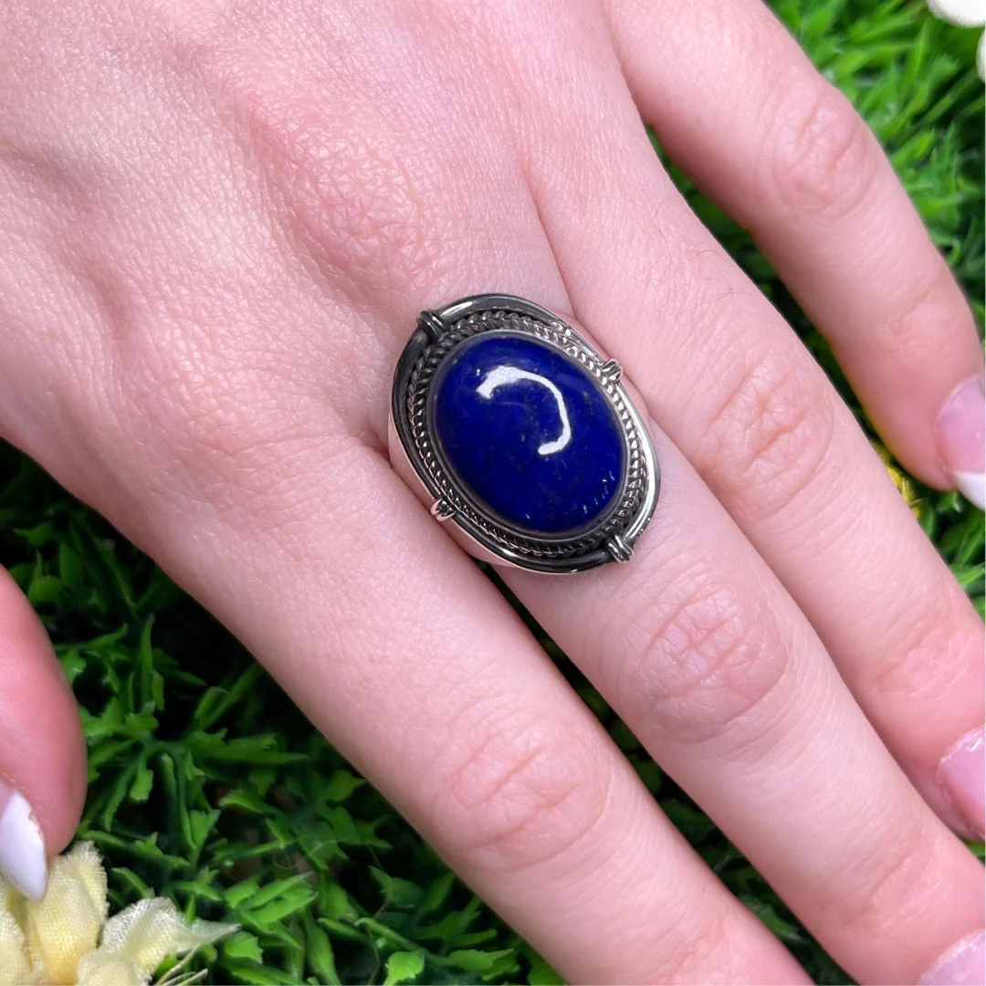 Bague Argent Lapis Lazuli #68 - Image 2