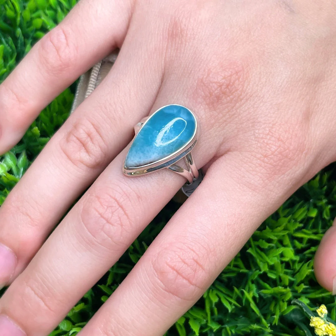 Bague Argent Larimar #115 - Image 2