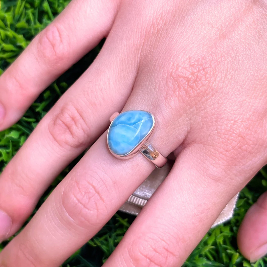 Bague Argent Larimar #65 - Image 2