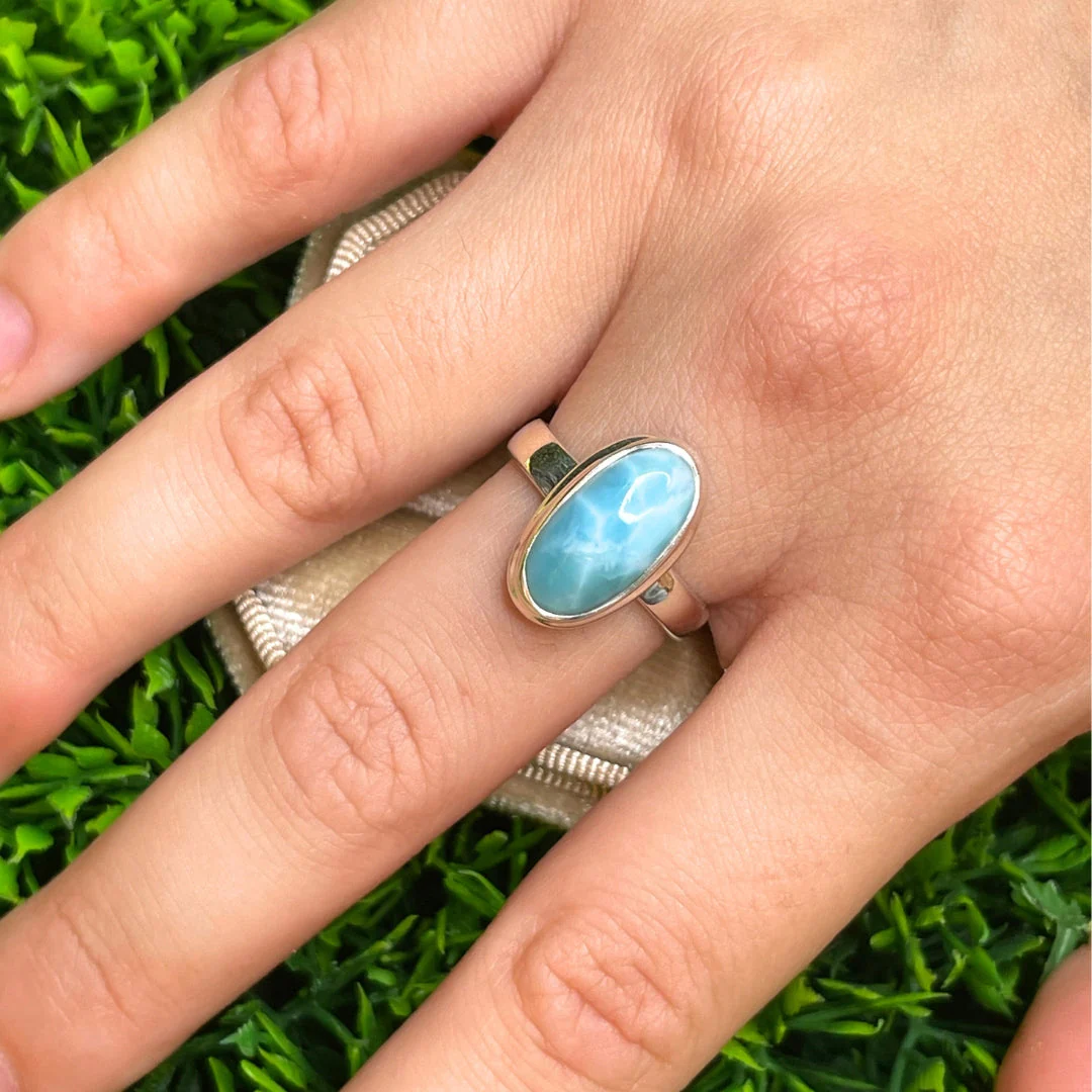 Bague Argent Larimar #86 - Image 2