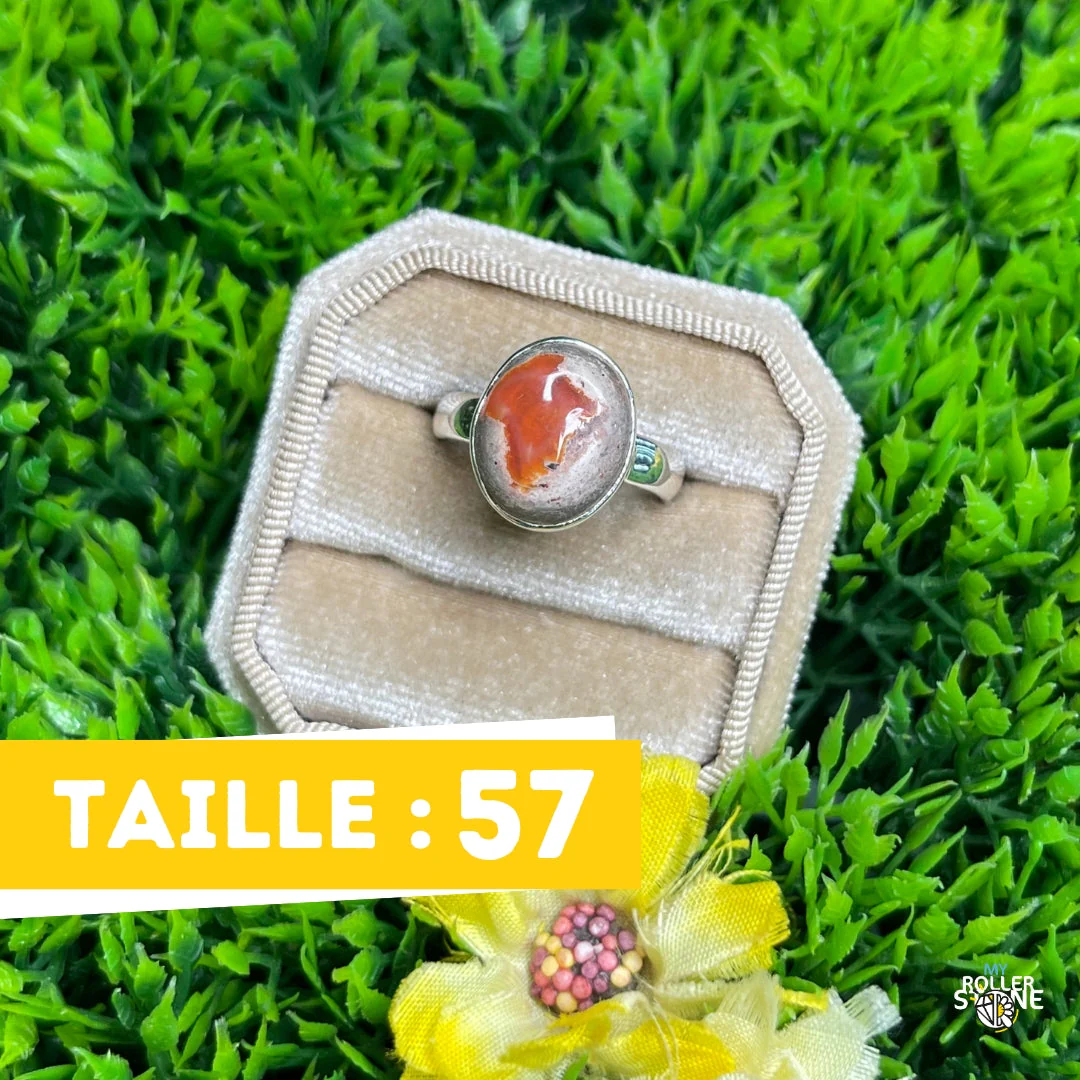 Bague Argent Opale de Feu #8