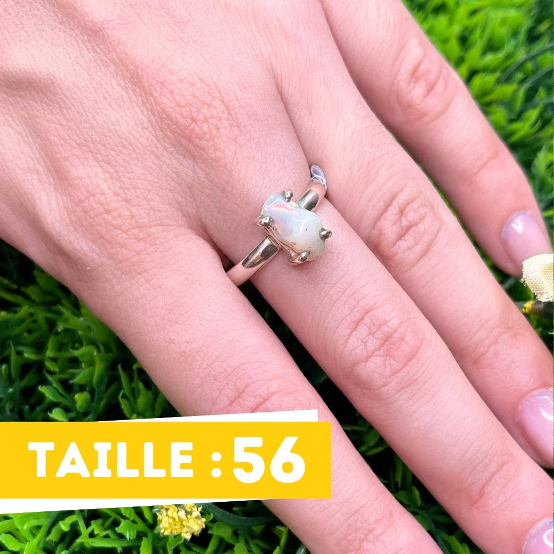 Bague Argent Opale d'Ethiopie #24