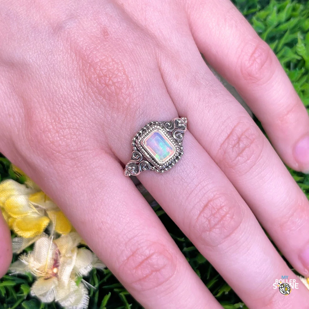 Bague Argent Opale d'Ethiopie #368 - Image 2