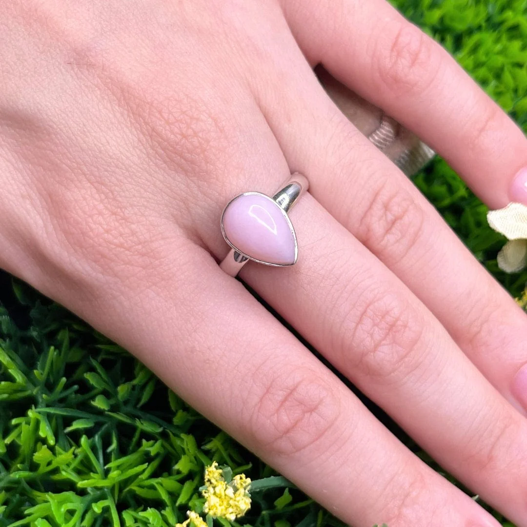Bague Argent Opale Rose #28 - Image 2