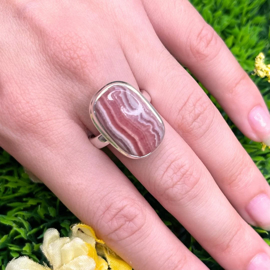 Bague Argent Rhodochrosite #10 - Image 2