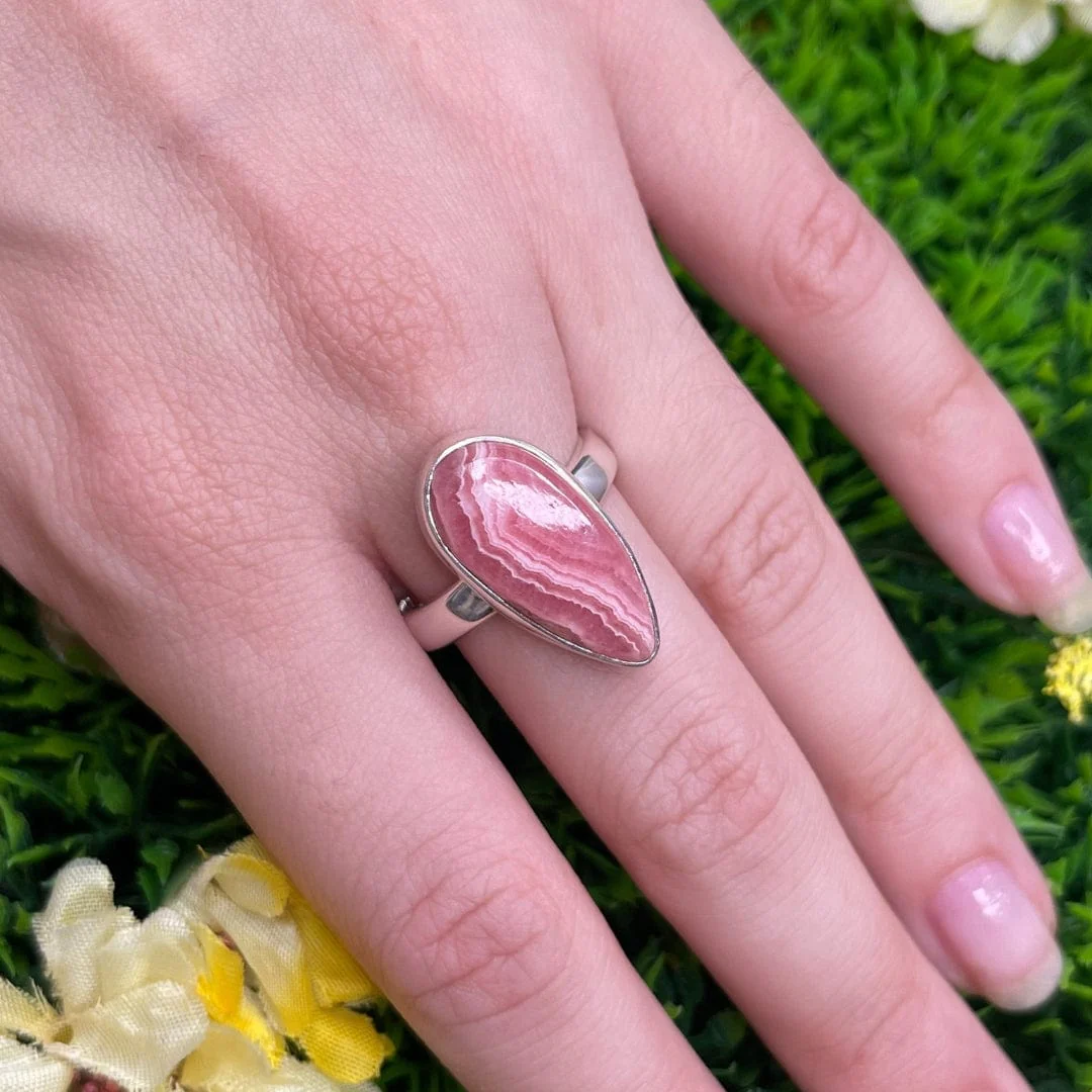 Bague Argent Rhodochrosite #18 - Image 2