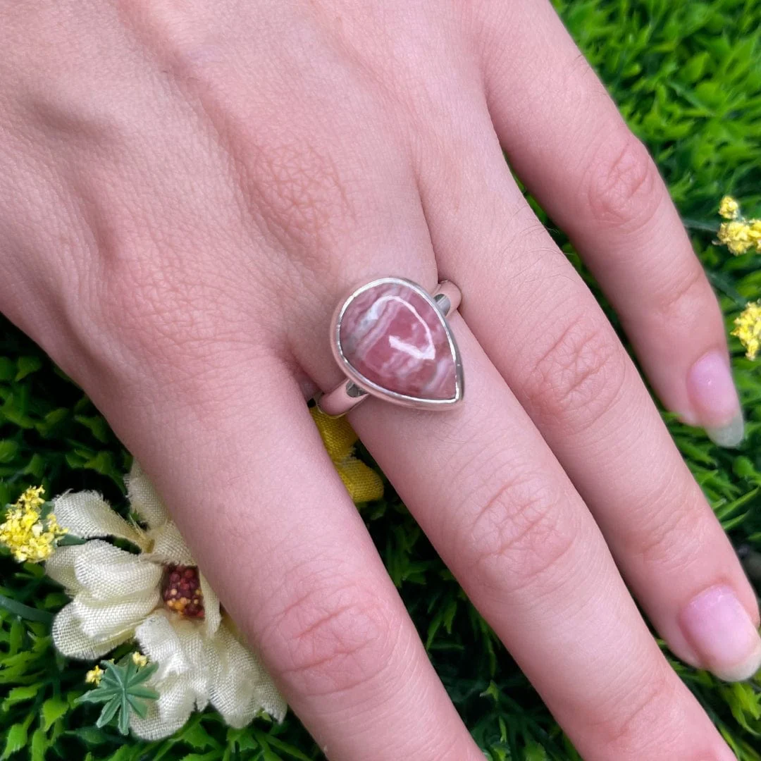 Bague Argent Rhodochrosite #22 - Image 2