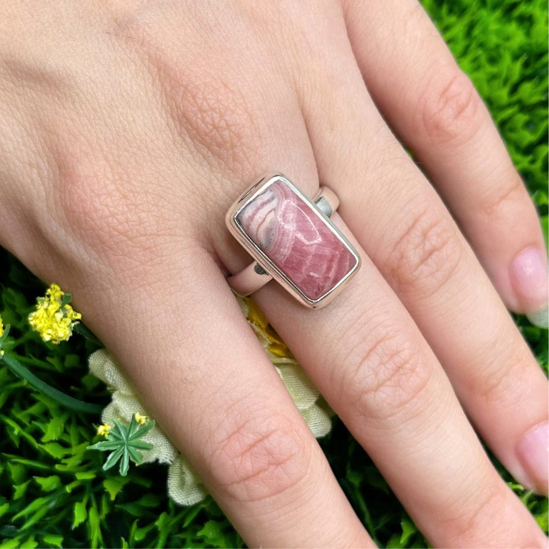 Bague Argent Rhodochrosite #28 - Image 2