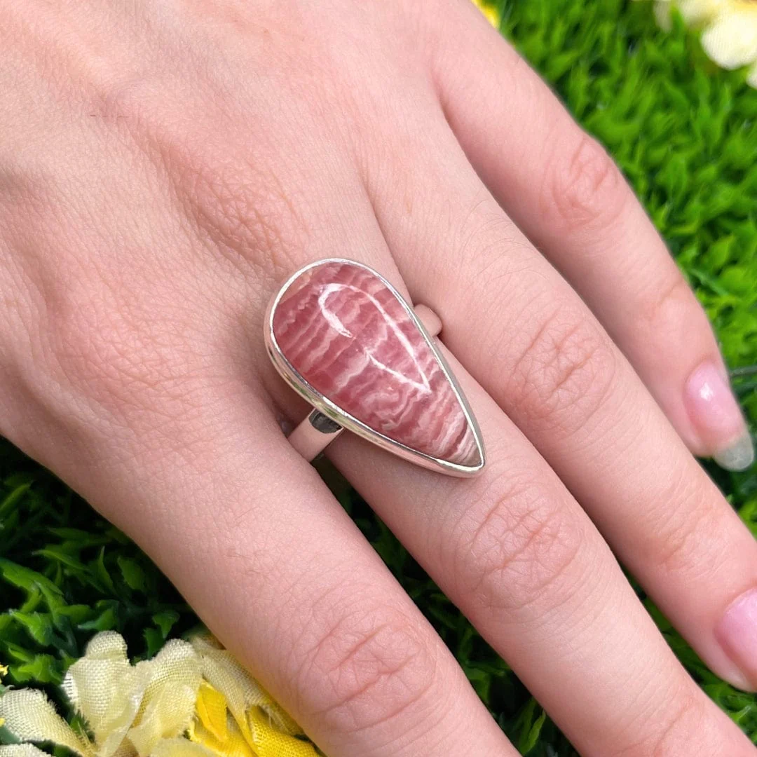 Bague Argent Rhodochrosite #29 - Image 2
