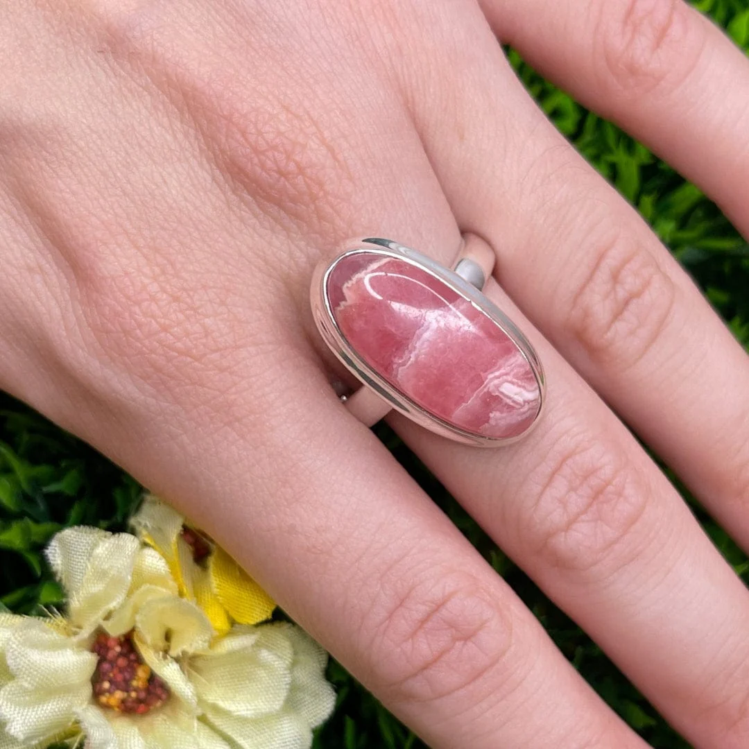 Bague Argent Rhodochrosite #31 - Image 2
