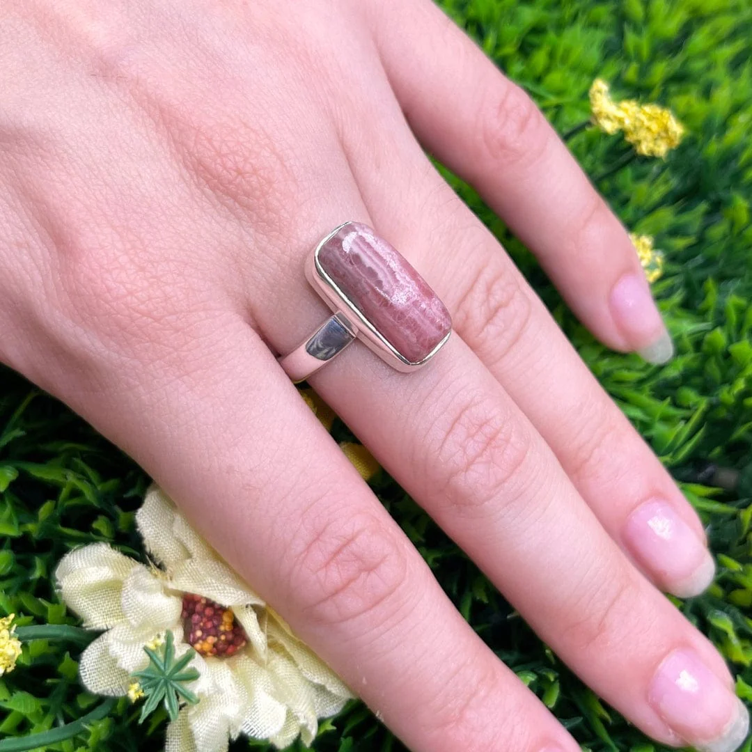 Bague Argent Rhodochrosite #6 - Image 2