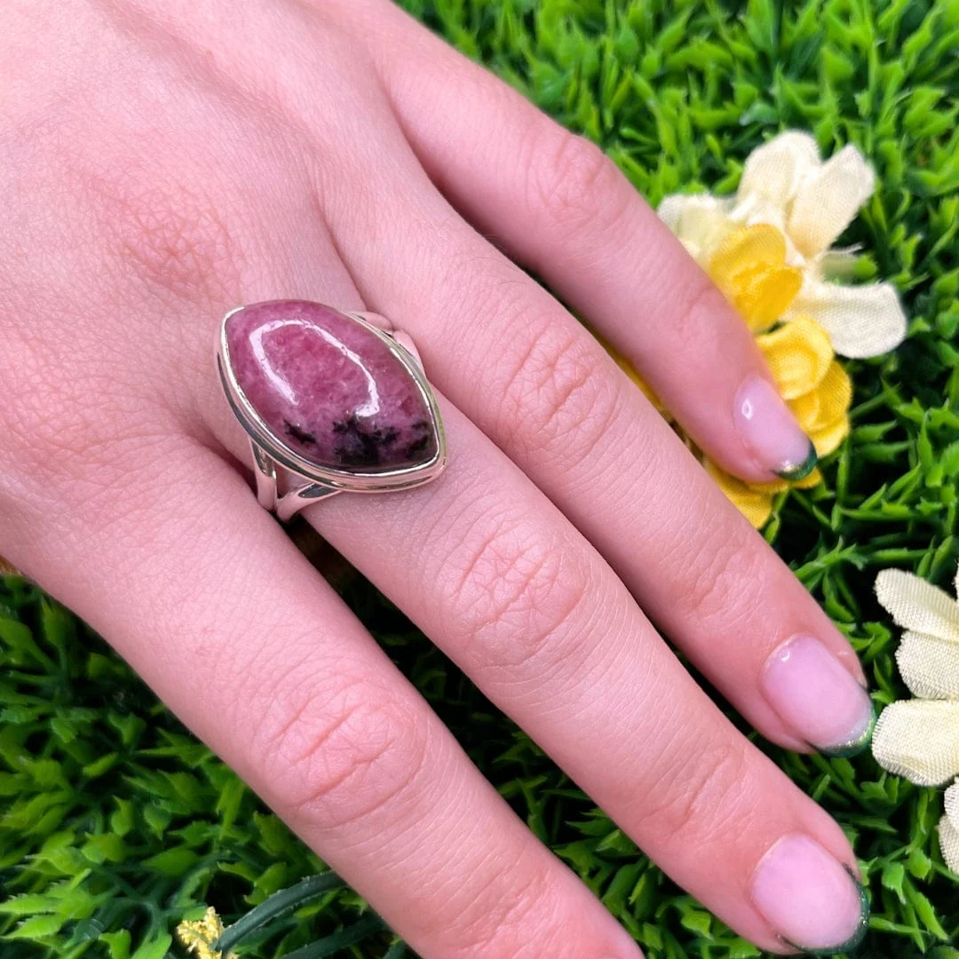 Bague Argent Rhodonite Australienne #10 - Image 2
