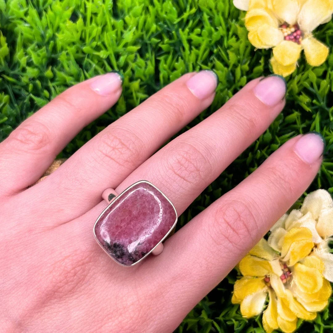 Bague Argent Rhodonite Australienne #15 - Image 2