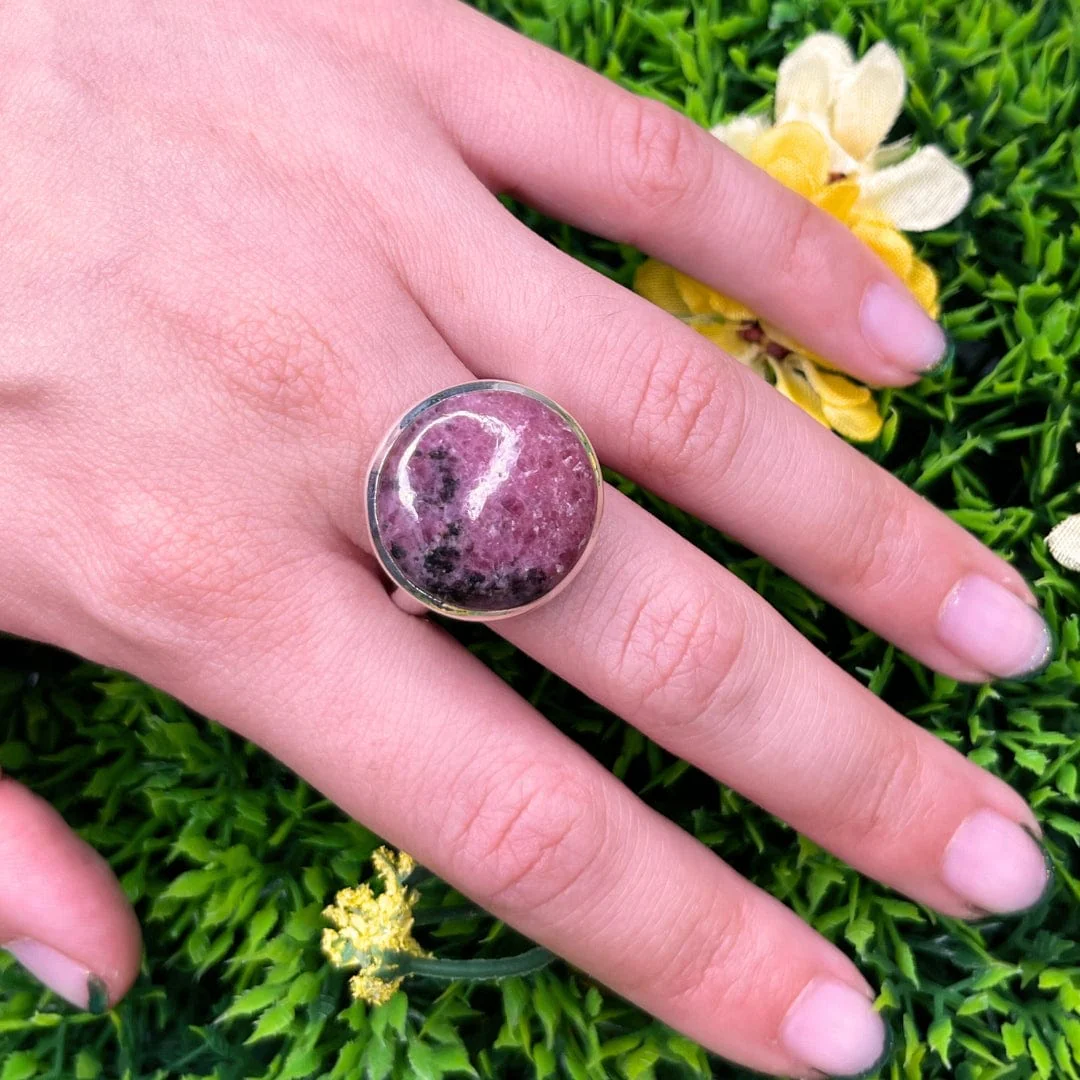 Bague Argent Rhodonite Australienne #22 - Image 2