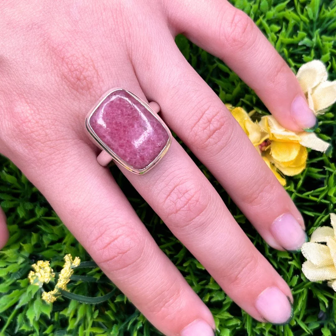 Bague Argent Rhodonite Australienne #25 - Image 2