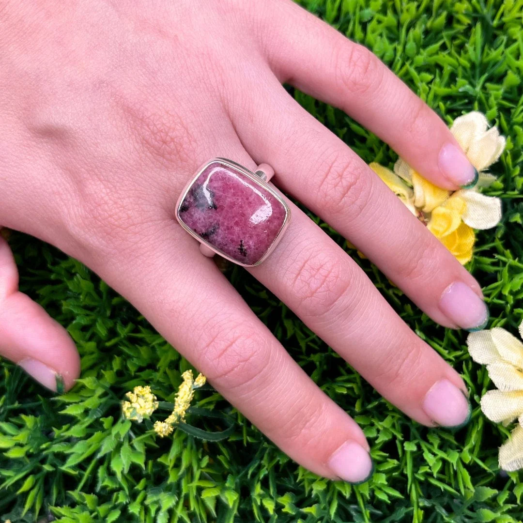 Bague Argent Rhodonite Australienne #27 - Image 2