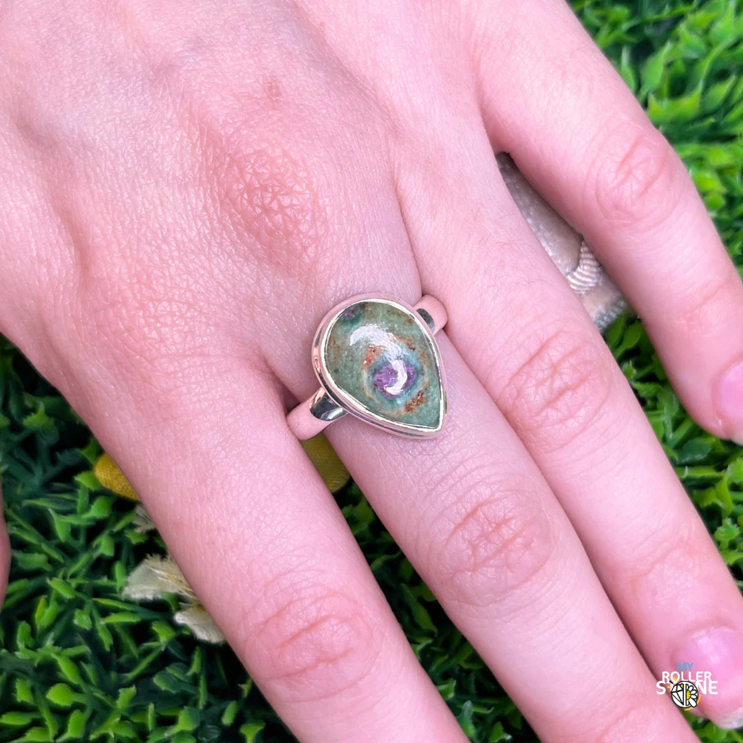 Bague Argent Rubis Fuchsite #1 - Image 2