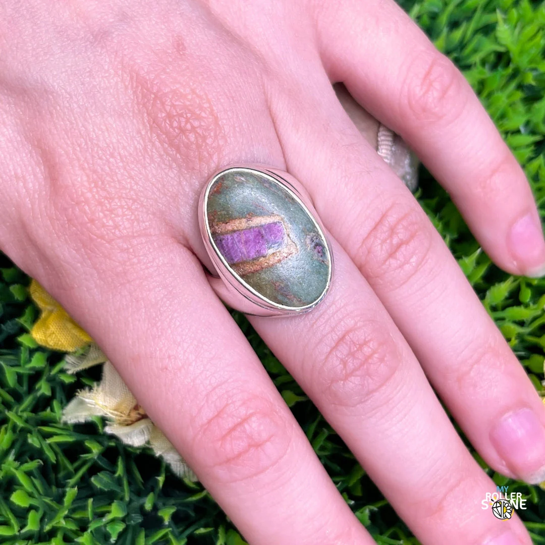 Bague Argent Rubis Fuchsite #10 - Image 2