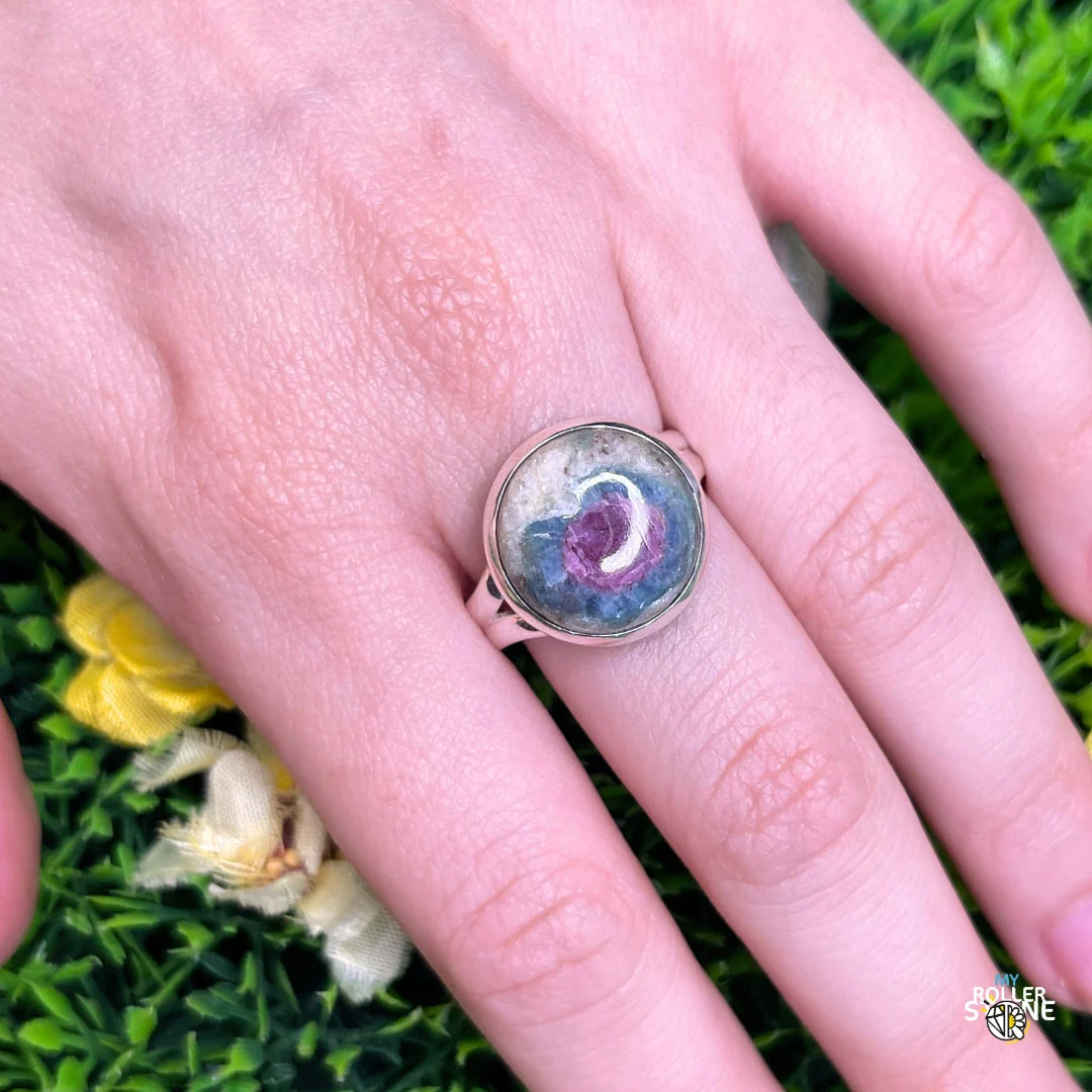 Bague Argent Rubis Fuchsite #13 - Image 2