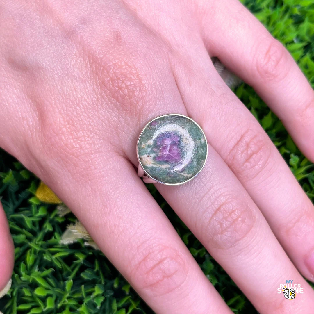 Bague Argent Rubis Fuchsite #2 - Image 2