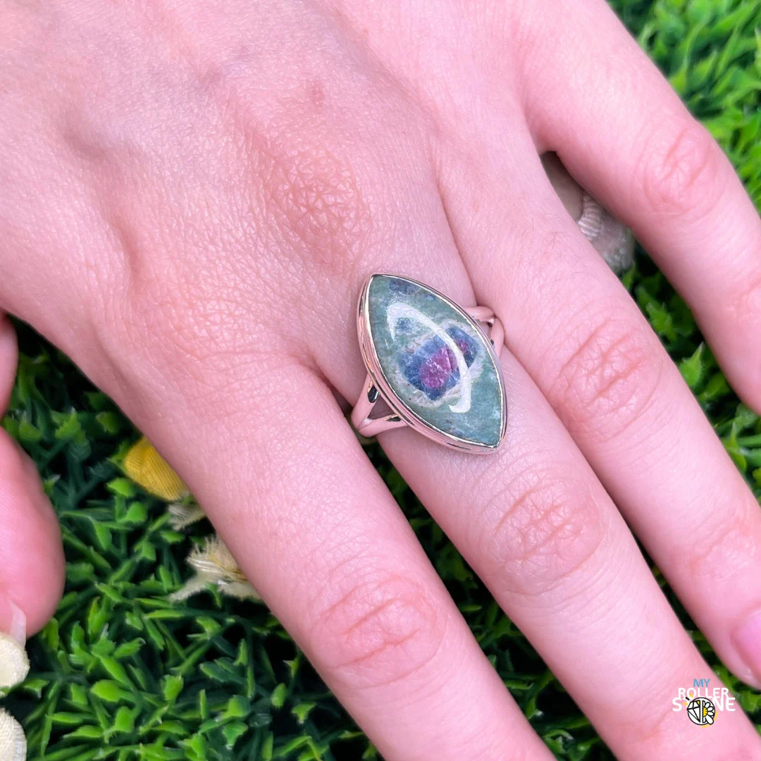 Bague Argent Rubis Fuchsite #22 - Image 2