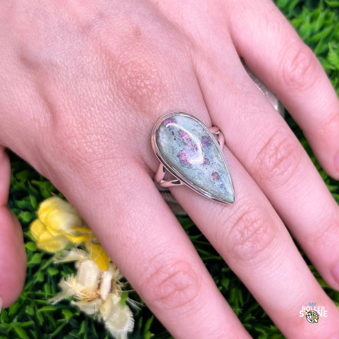 Bague Argent Rubis Fuchsite #25 - Image 2