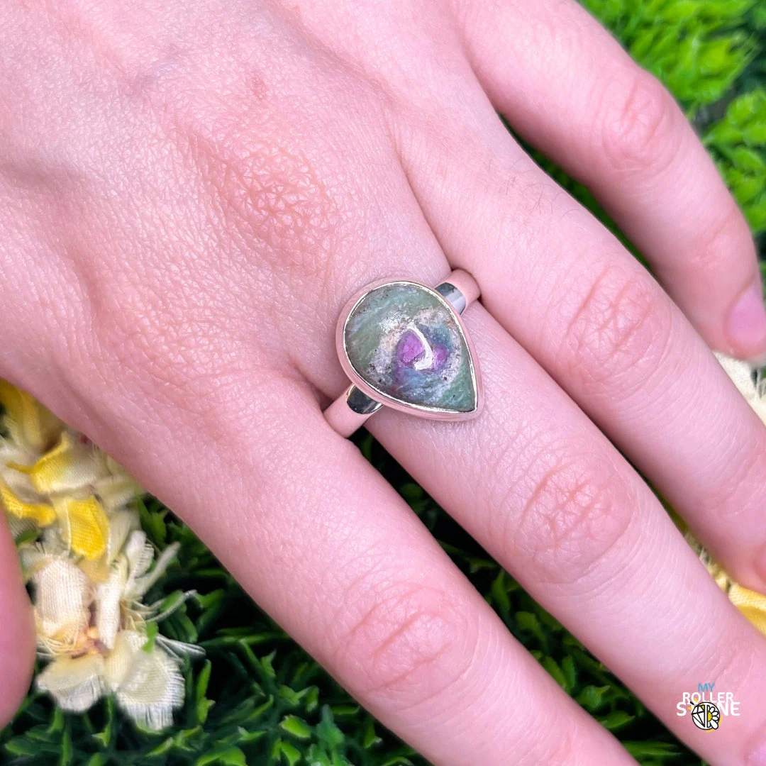 Bague Argent Rubis Fuchsite #27 - Image 2