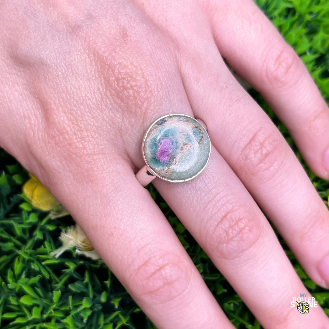 Bague Argent Rubis Fuchsite #29 - Image 2