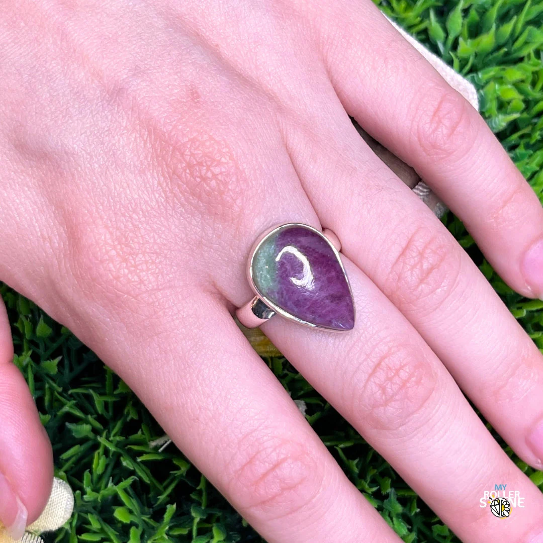 Bague Argent Rubis Zoïsite #1 - Image 2