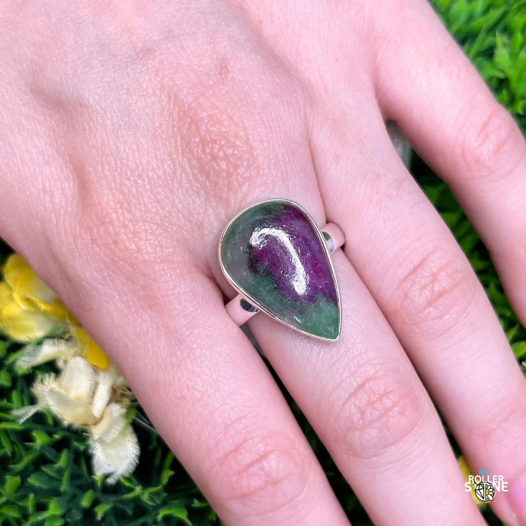 Bague Argent Rubis Zoïsite #10 - Image 2