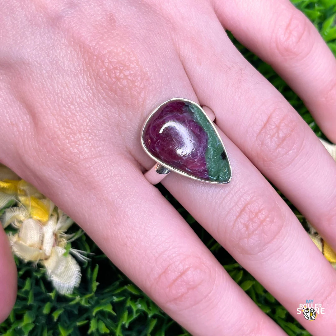 Bague Argent Rubis Zoïsite #13 - Image 2