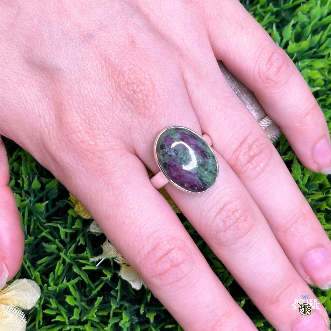 Bague Argent Rubis Zoïsite #2 - Image 2