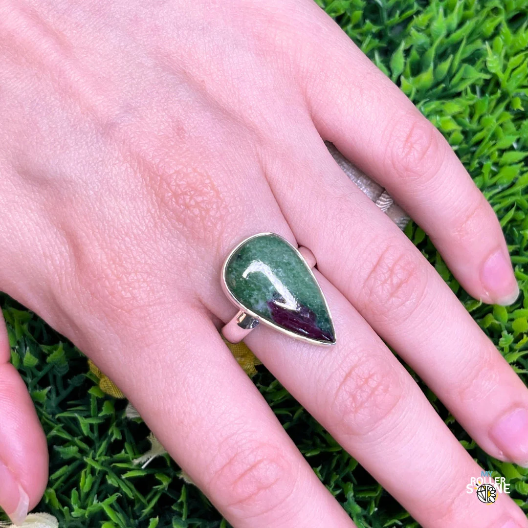Bague Argent Rubis Zoïsite #3 - Image 2