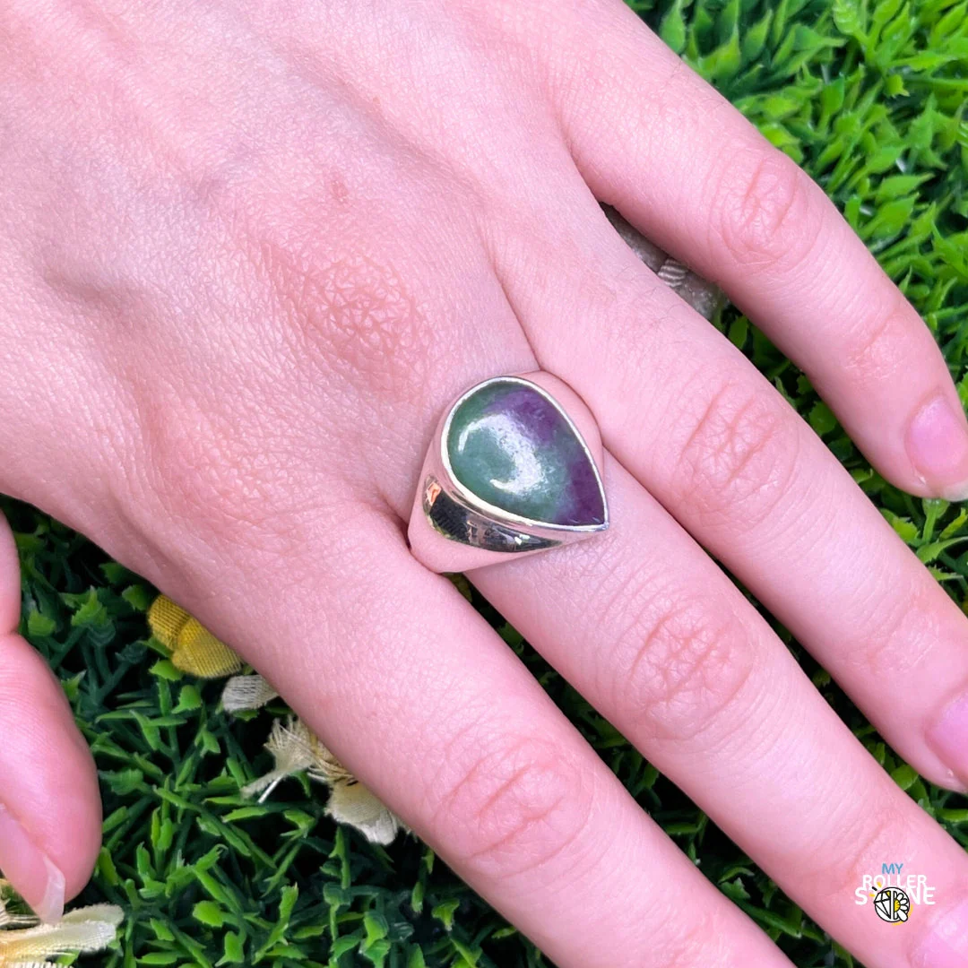 Bague Argent Rubis Zoïsite #5 - Image 2
