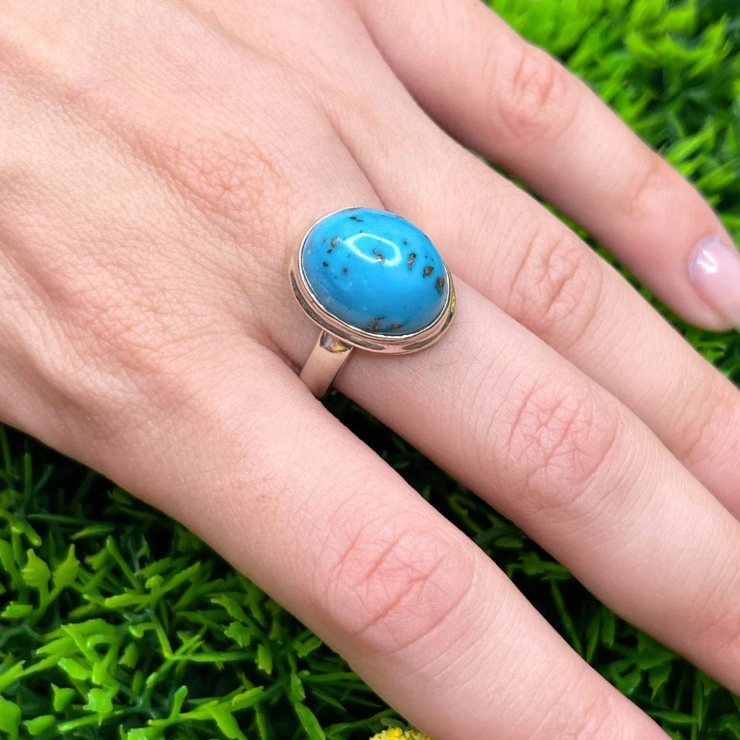 Bague Argent Turquoise Perse #38 - Image 2
