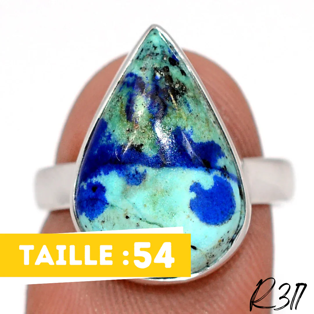 Bague Azurite Malachite Argent 925 R317