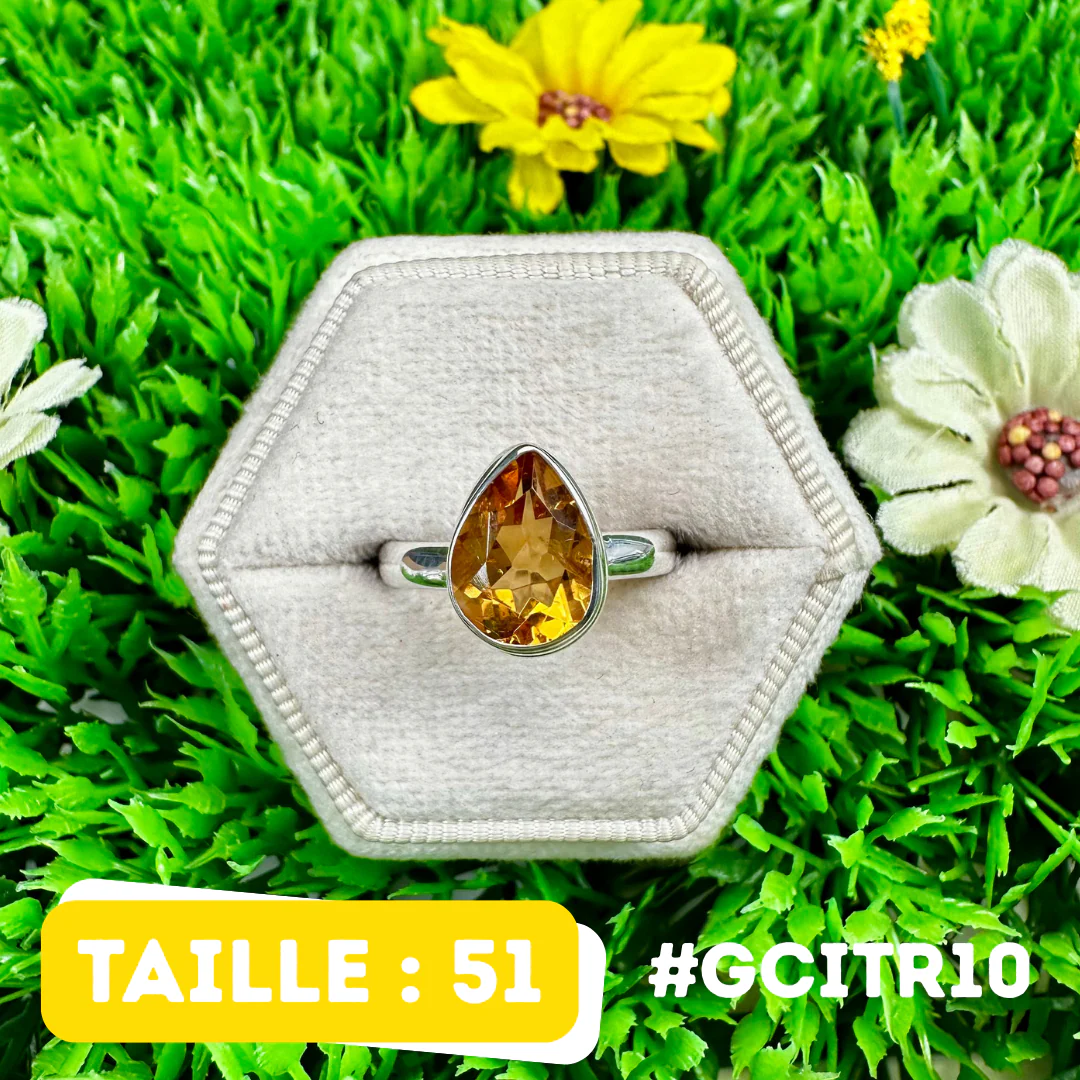 Bague Citrine Argent 925 #GCITR10