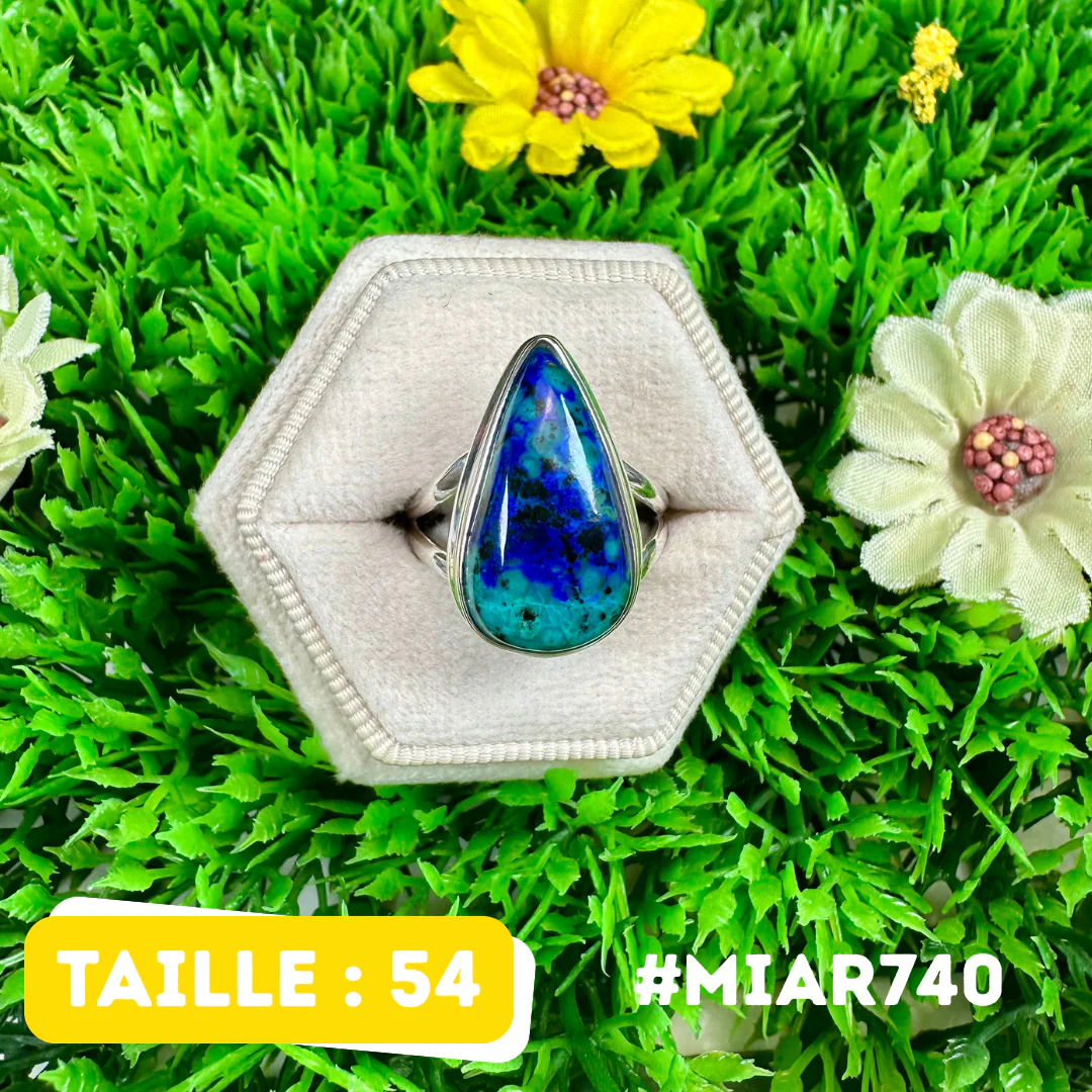 Bague en Azurite Malachite Argent 925 #MIAR740