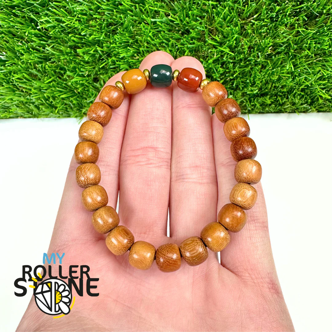 Bracelet Bois De Santal Dorée - Image 3