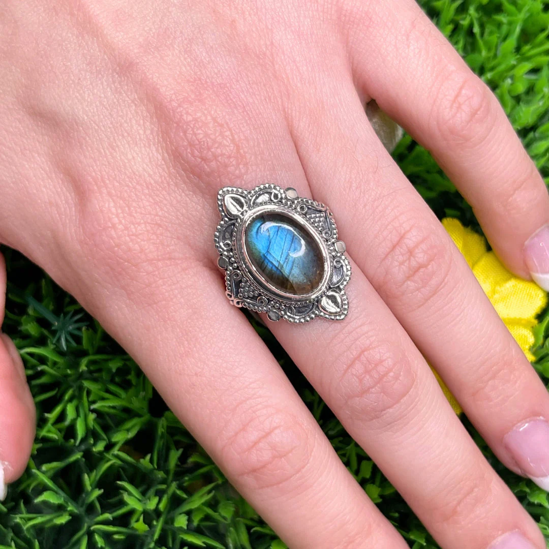 Bague Labradorite Bluefire Argent 925 #2 - Image 2